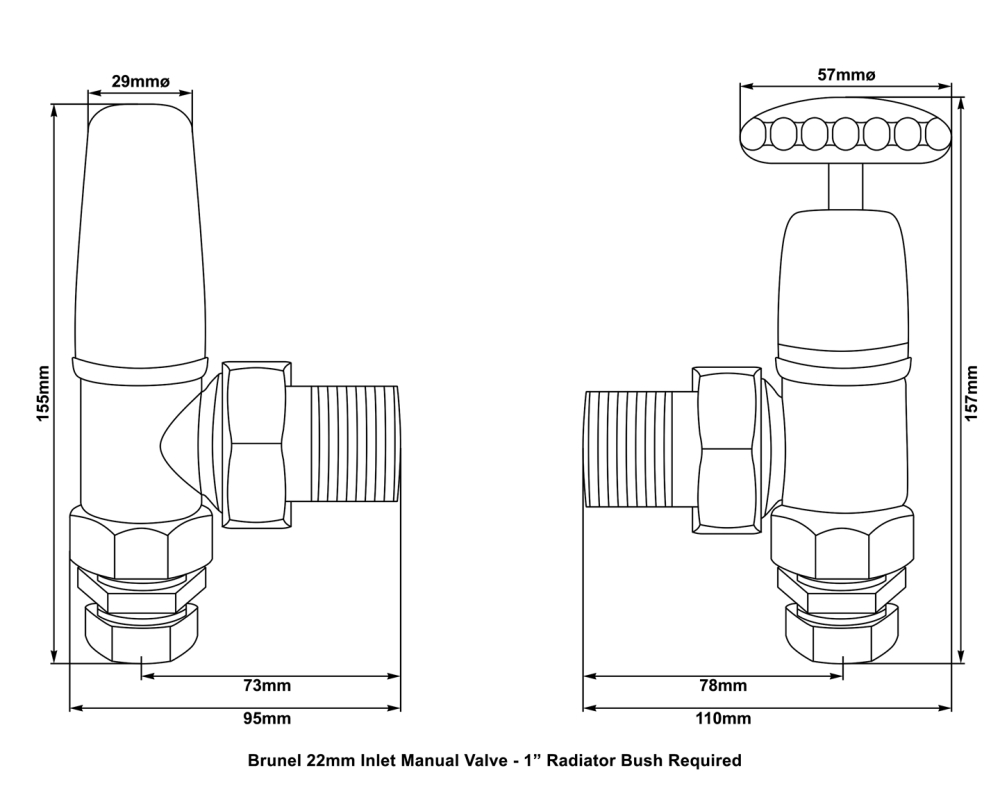 Brunel Manual Valve Measurements