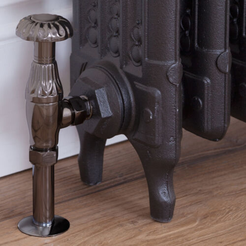 Crocus Wheel 15mm Inlet Manual Black Nickel Valve Set