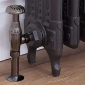 crocus wheel manual radiator valve black nickel range