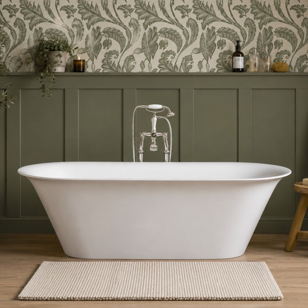 Pickering Fabricated White Marble Bath