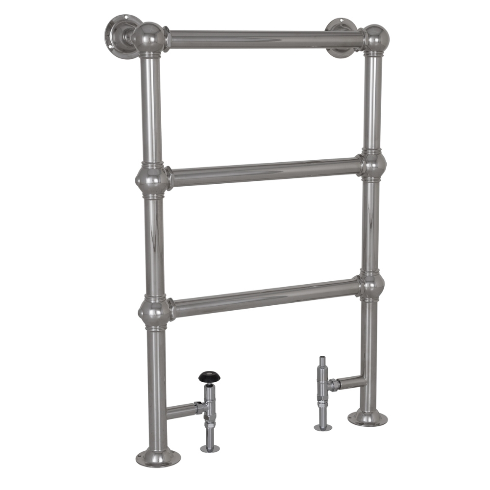 Colossus Steel Floor Mounted Towel Rail Chrome 1000mm x 650mm