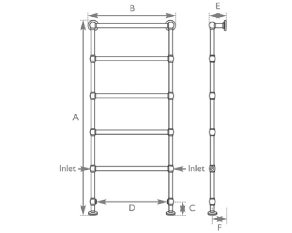 Winthorpe Towel Rail Measurements