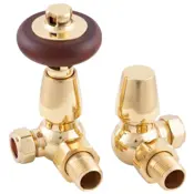 kingsgrove corner thermostatic radiator valve brass lacquered range