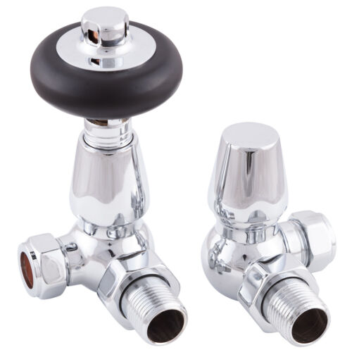 Kingsgrove Corner 15mm Inlet Thermostatic Chrome Valve Set