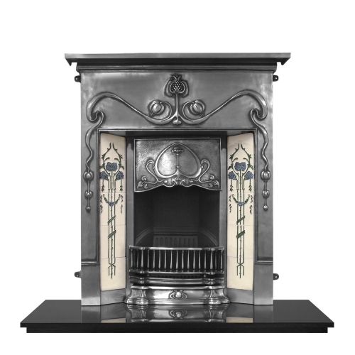 Valentine Cast Iron Combination Fireplace - Full Polish
