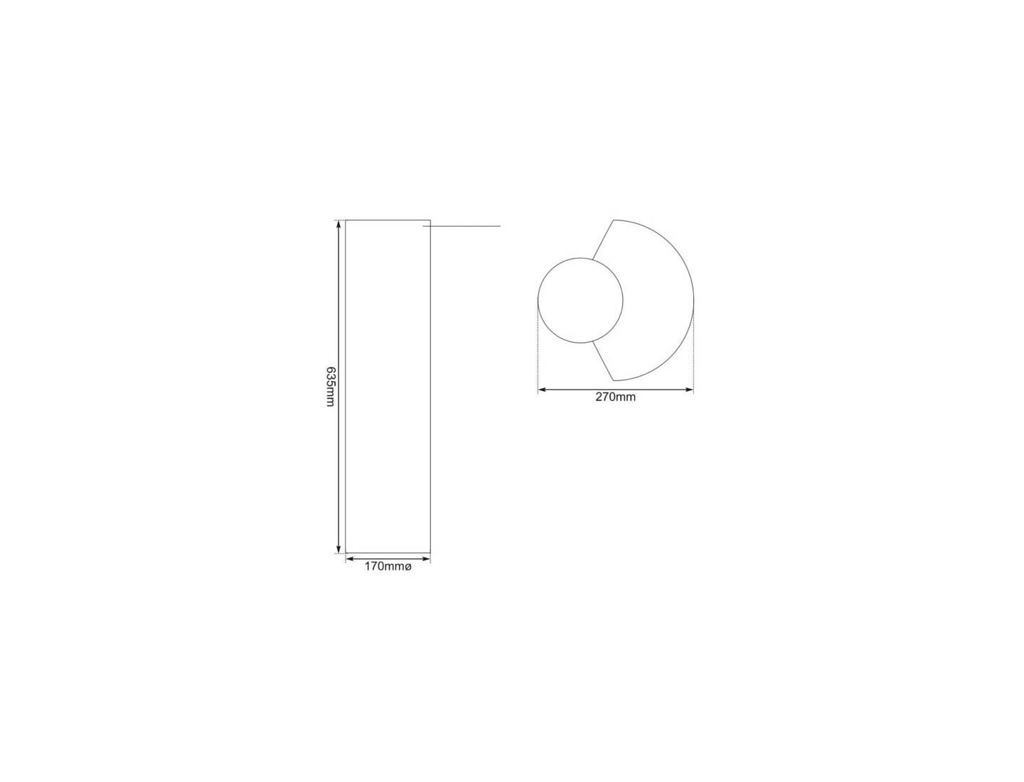 Copper Beaky Table Dimensions