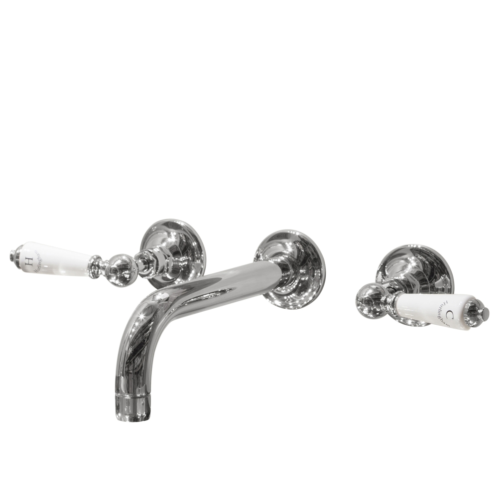 Wall Mounted Chrome Basin Mixer Taps