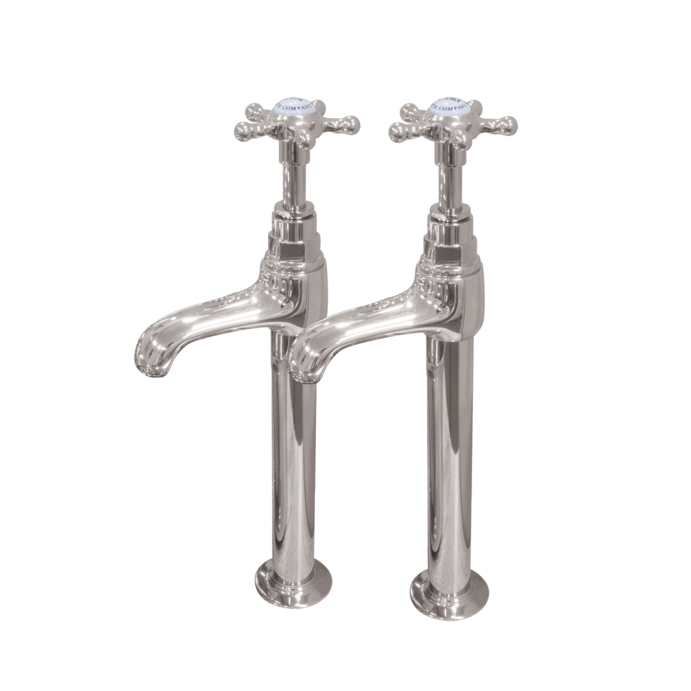Tall Nickel Basin Taps