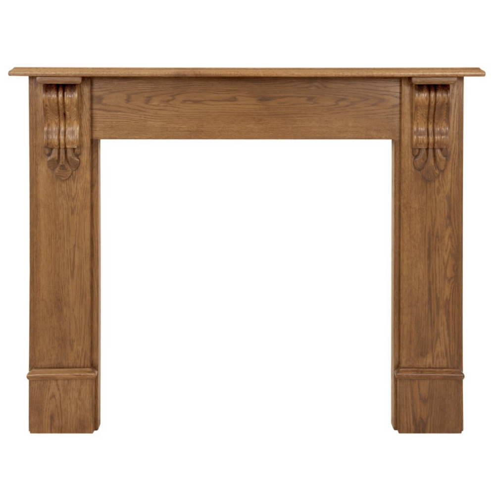 Edinburgh Corbel Waxed Solid Oak Fireplace Surround