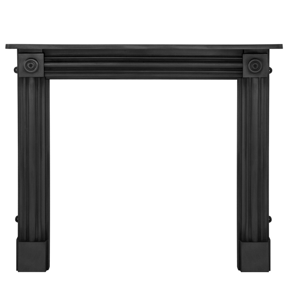 Regent Black Cast Iron Fireplace Surround