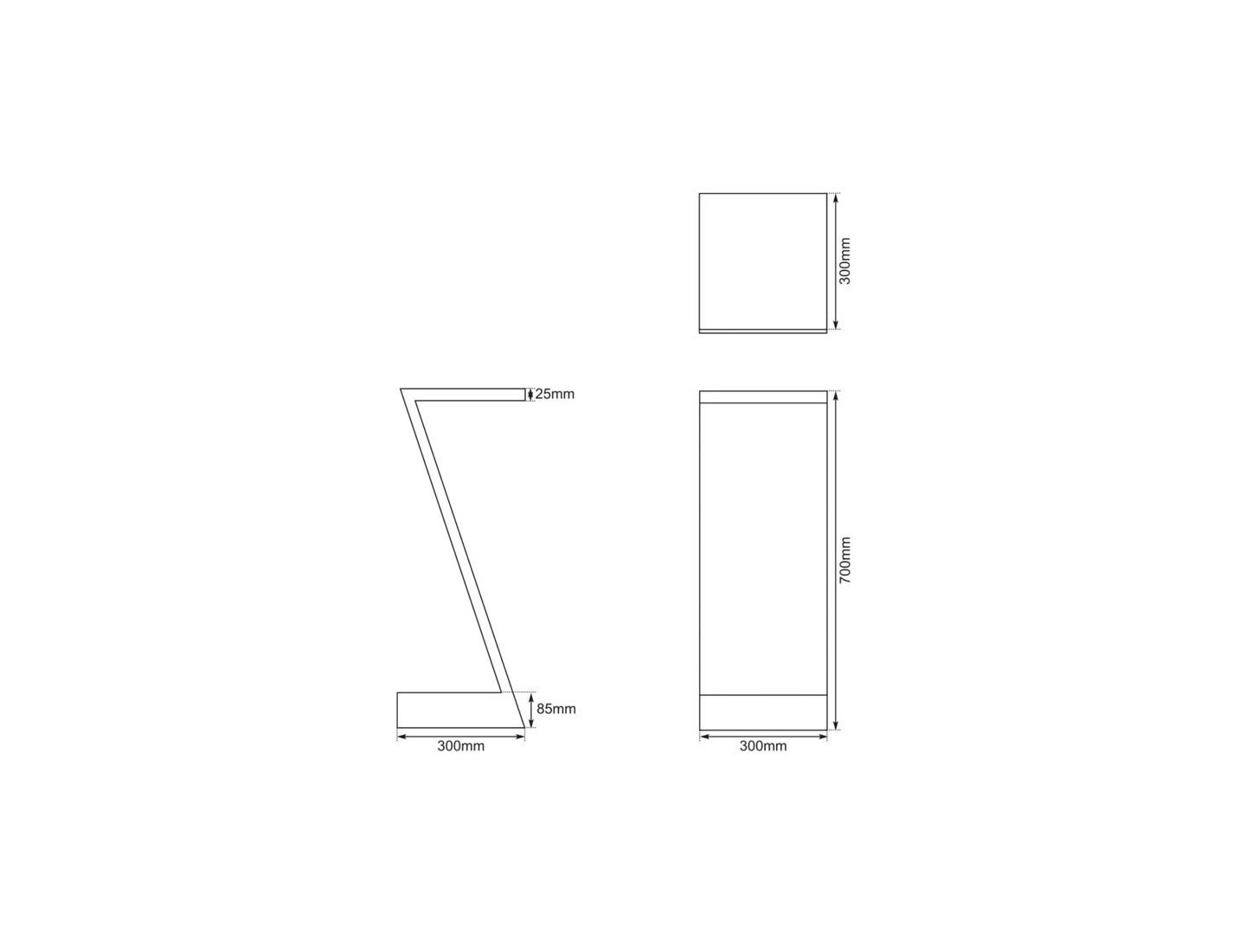 Zed Table Dimensions