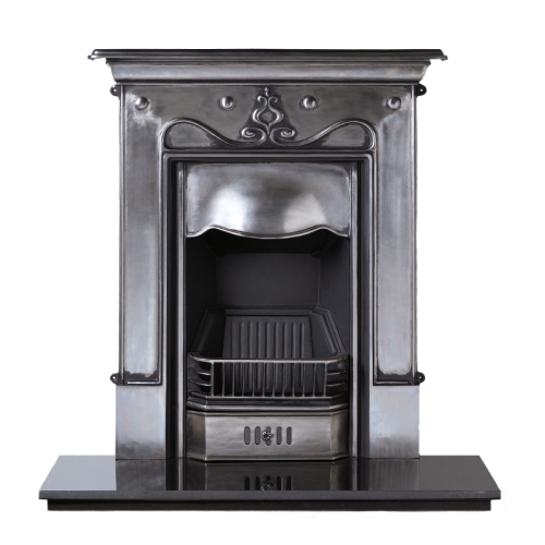 Tulip Cast Iron Combination Fireplace - Full Polish