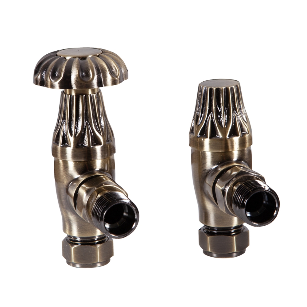 Crocus Wheel 15mm Inlet Manual Antique Brass Valve Set
