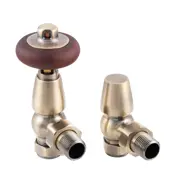 kingsgrove angled thermostatic radiator valve antique brass lacquered range