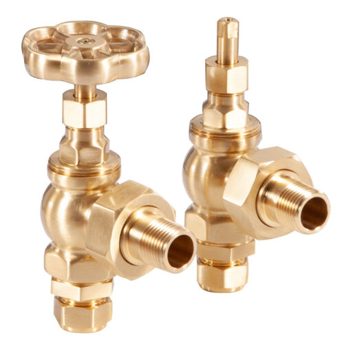 Daisy Wheel 15mm Inlet Manual Brushed Brass Valve Set