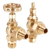 daisy wheel manual valve brushed brass lacquered range