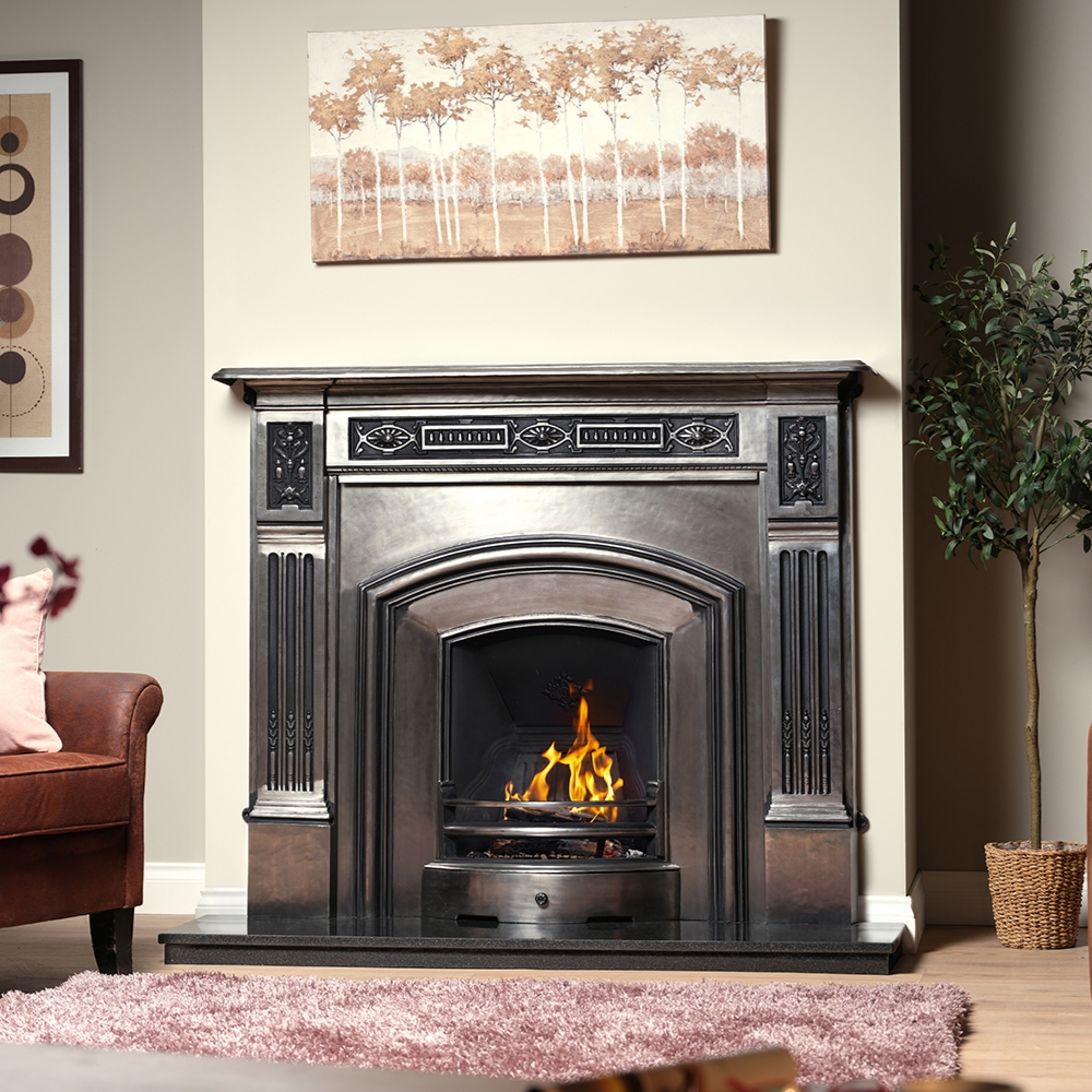 London Plate Polished Fireplace Insert Mobile