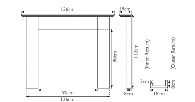 Wexford Fire Surround Measurements