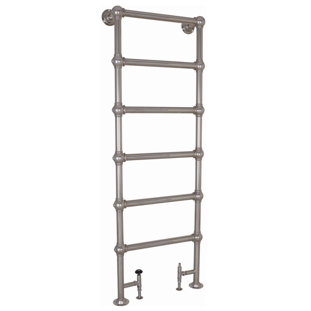 Colossus Steel Floor Mounted Towel Rail Nickel 1800mm x 650mm