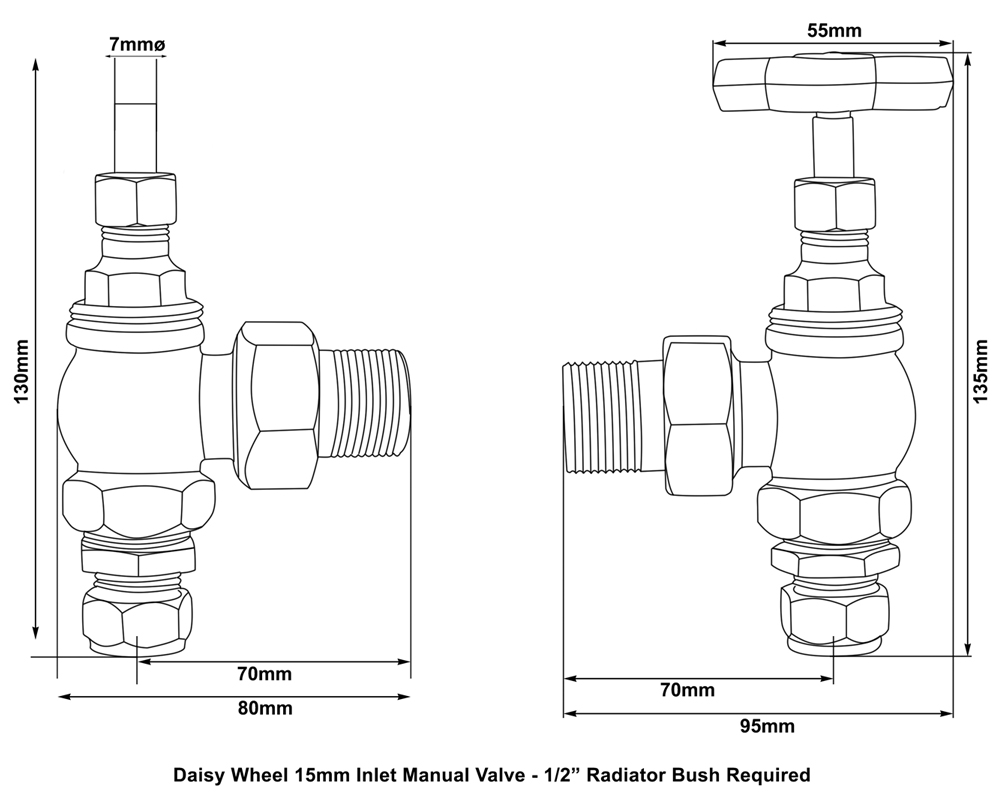 Daisy Manual Valve Measurements
