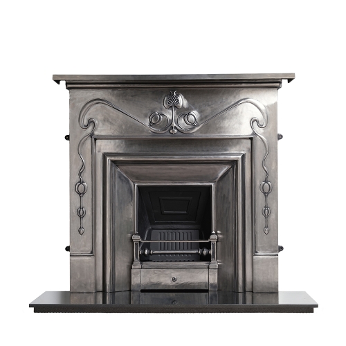 Royal Full Polish Cast Iron Fireplace Insert