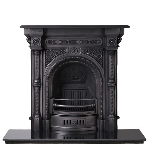 Tweed Cast Iron Combination Fireplace - Black