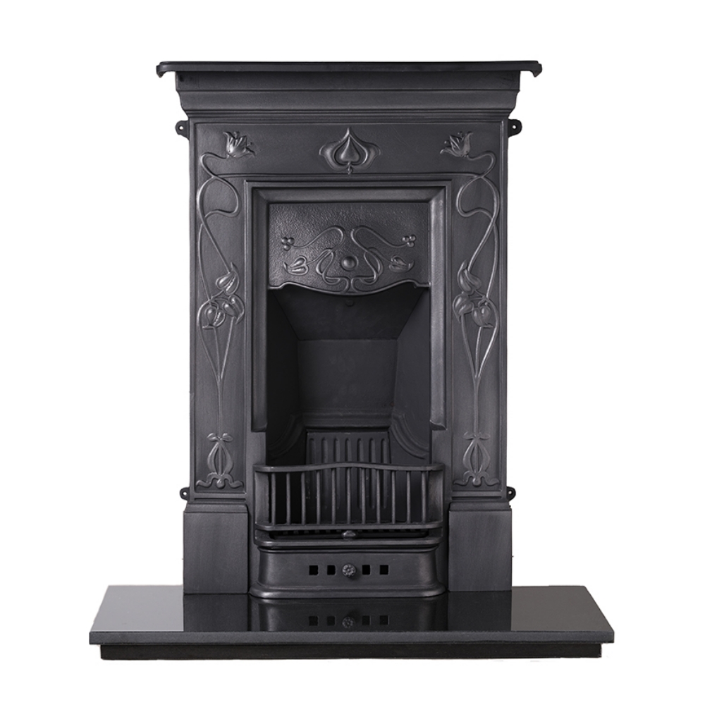 Crocus Cast Iron Combination Fireplace - Black