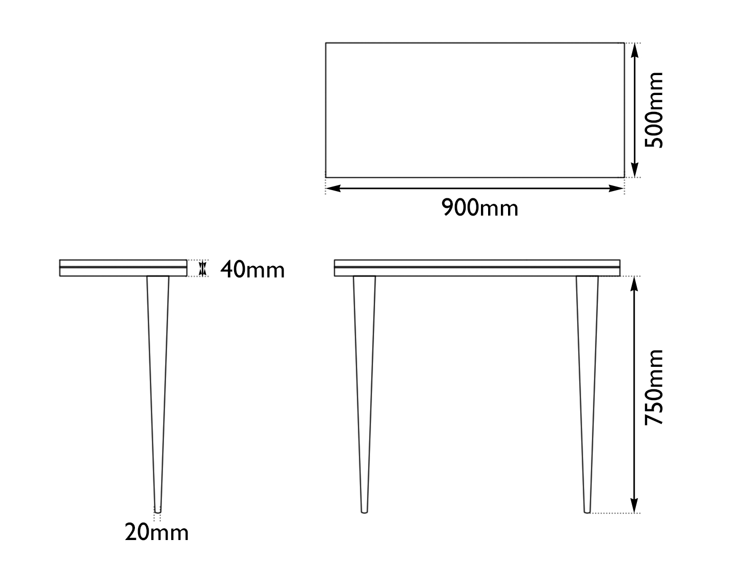 White Marble Vanity Top With Nickel Taper Legs Measurements