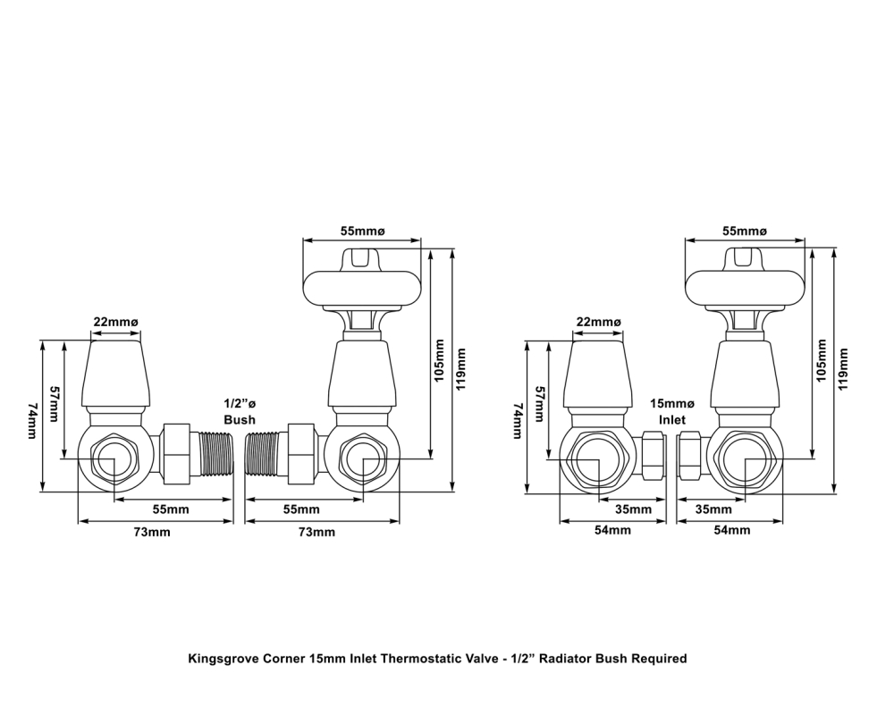 Kingsgrove Corner Valve Measurements