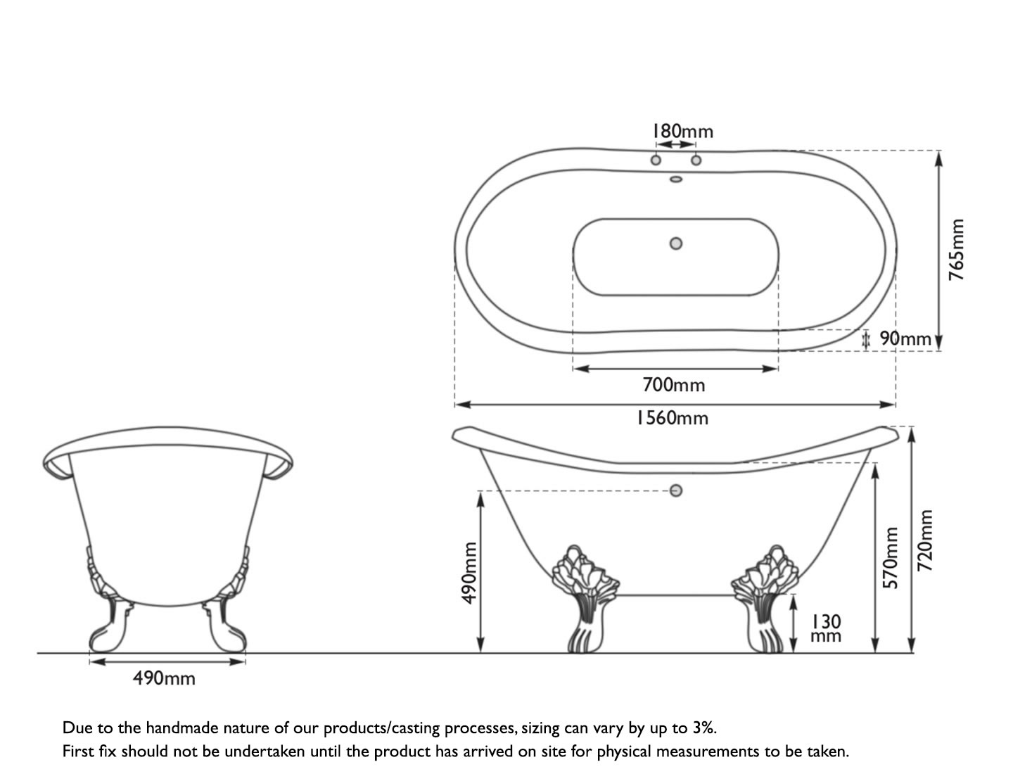 Byron Bath Measurements