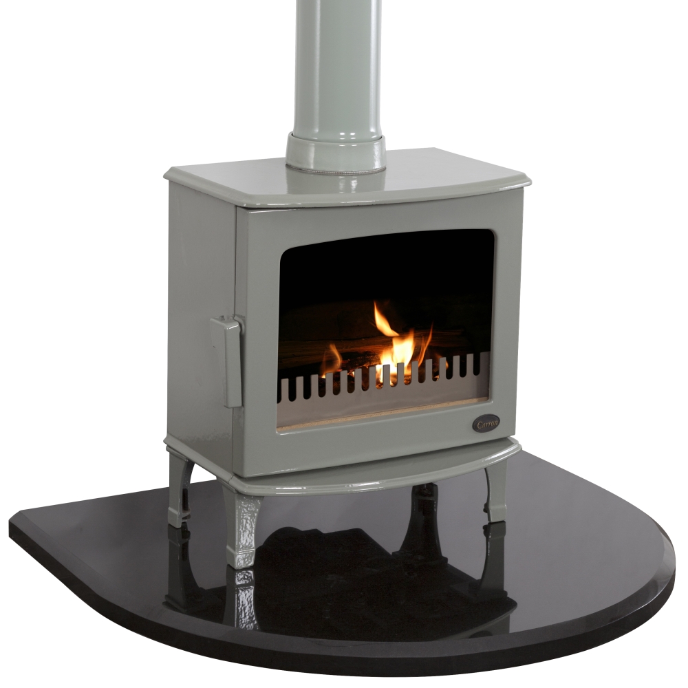 Black Granite Curved Stove Hearth