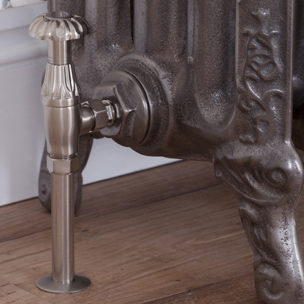 Crocus Wheel 15mm Inlet Manual Satin Nickel Valve Set