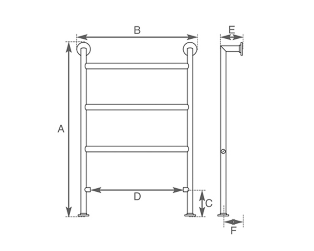 Matlock Towel Rail Measurements