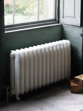 Duchess 2 column cast iron radiators in parchment white