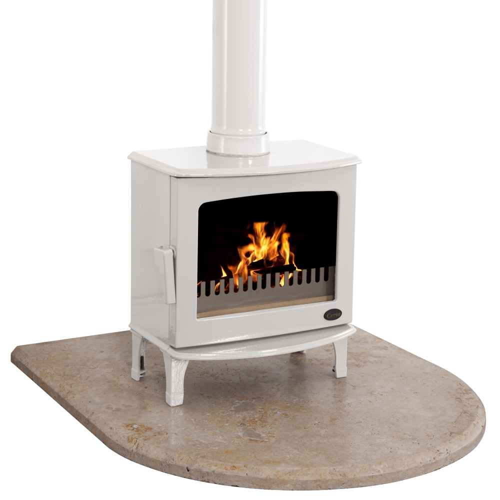 Travertine Curved Stove Hearth 1050mm