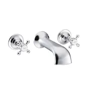 3 hole wall mounted bath filler chrome range
