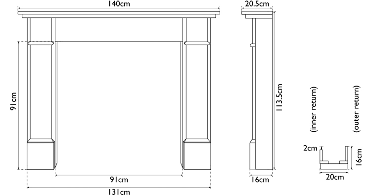 Berrington Fire Surround Measurements
