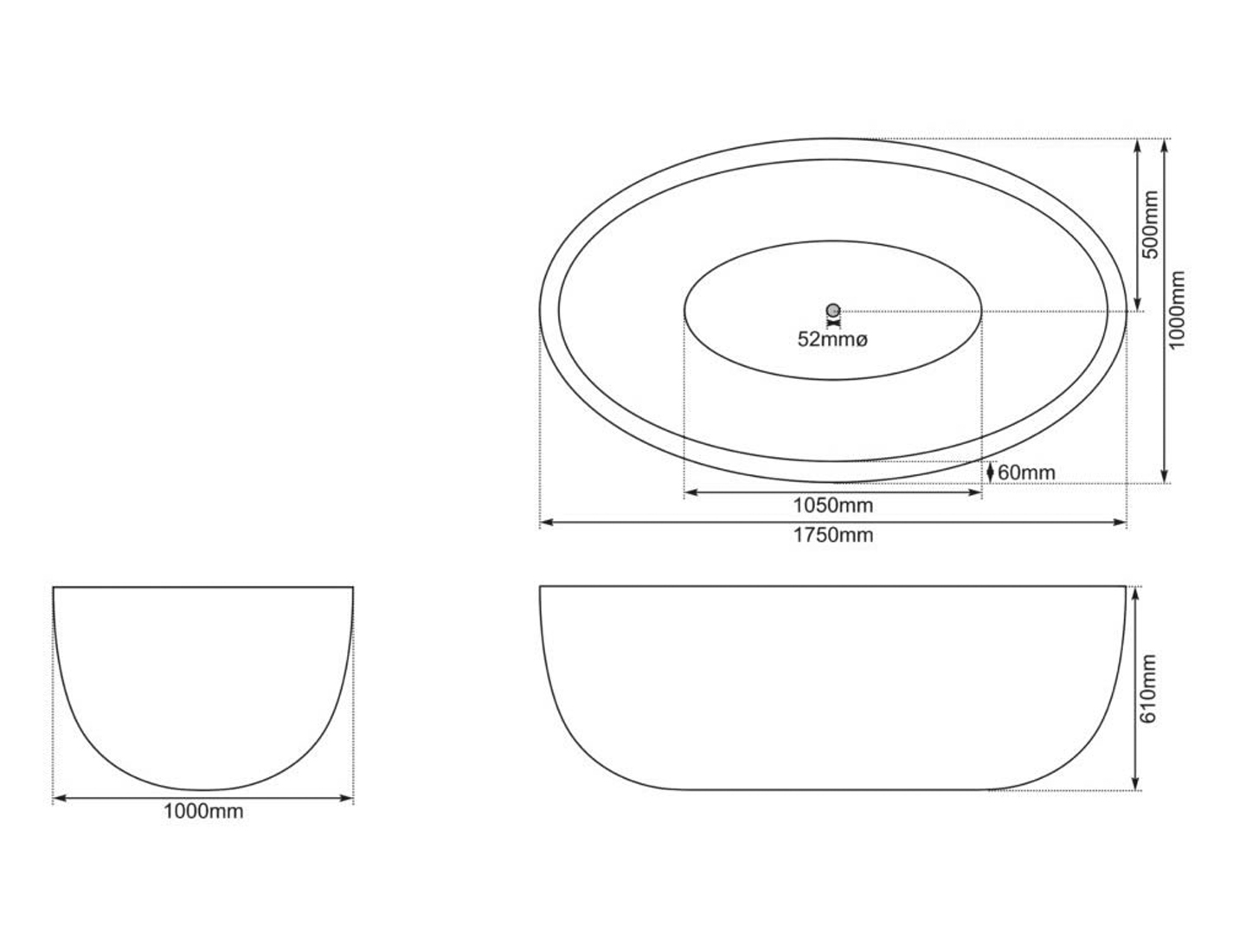Taboo Egyptian Yellow Marble Bath Measurements