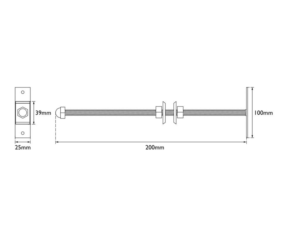 Radiator Wall Stay Stainless Steel Technical