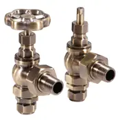 daisy wheel manual valve antique brass lacquered range