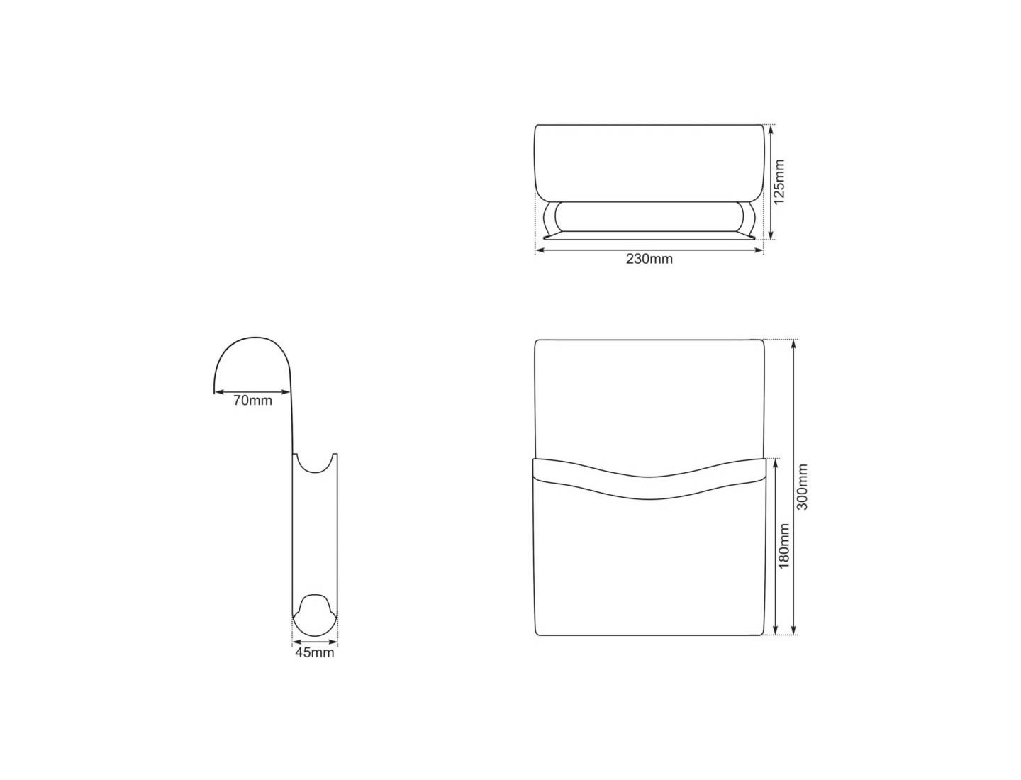 Bath Pannier Dimensions