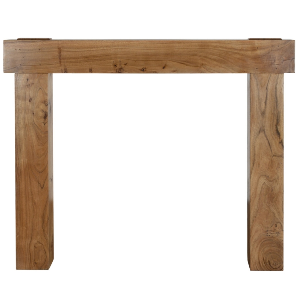 New York Distressed Solid Acacia Fireplace Surround