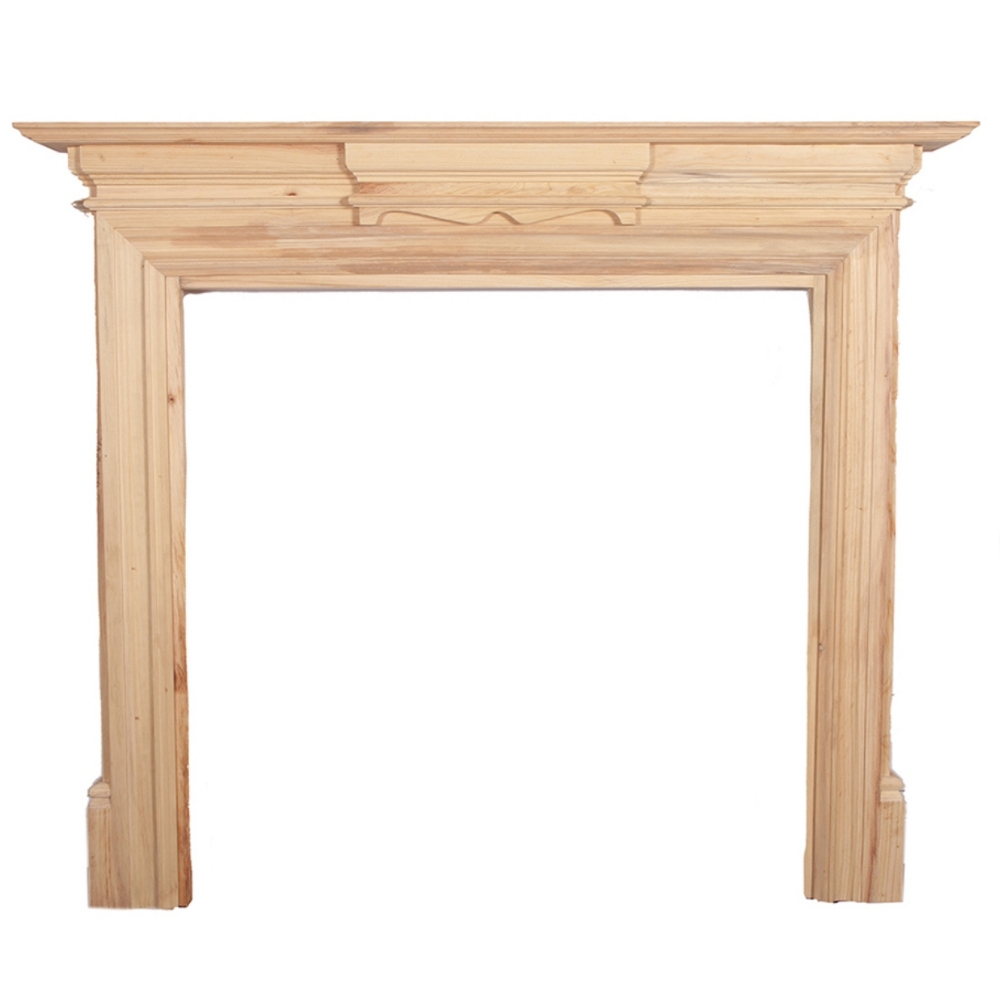Grand Unwaxed Solid Pine Fireplace Surround