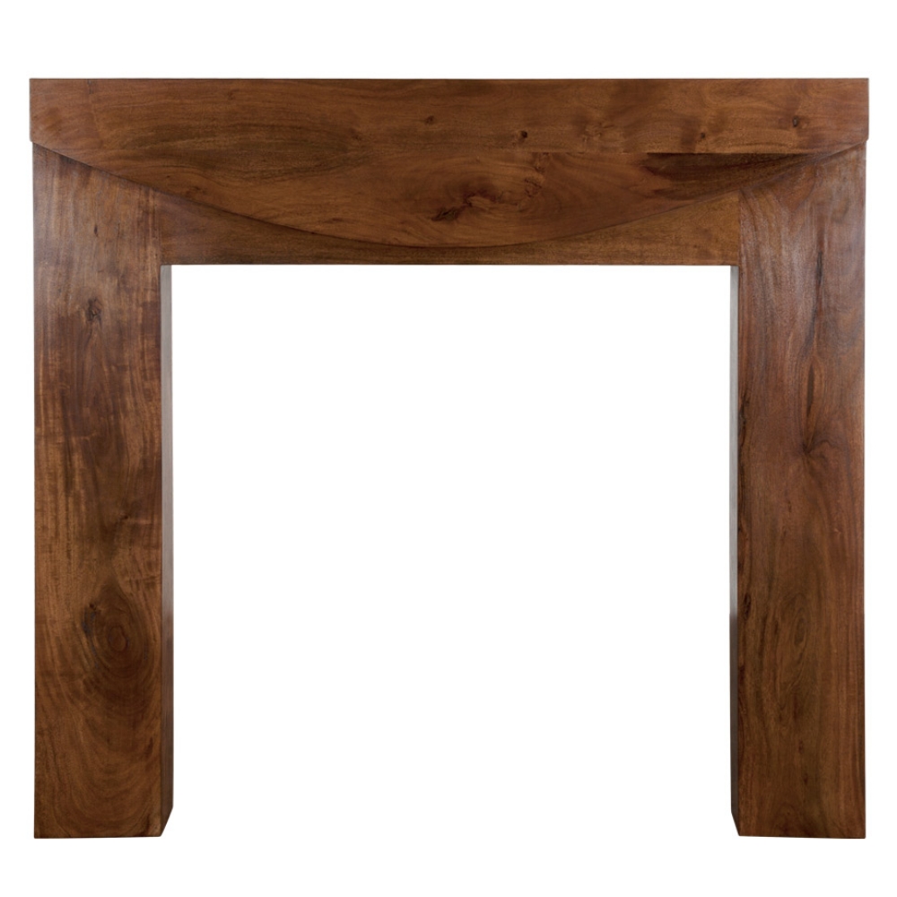 New Hampshire Dark Lacquered Acacia Fireplace Surround