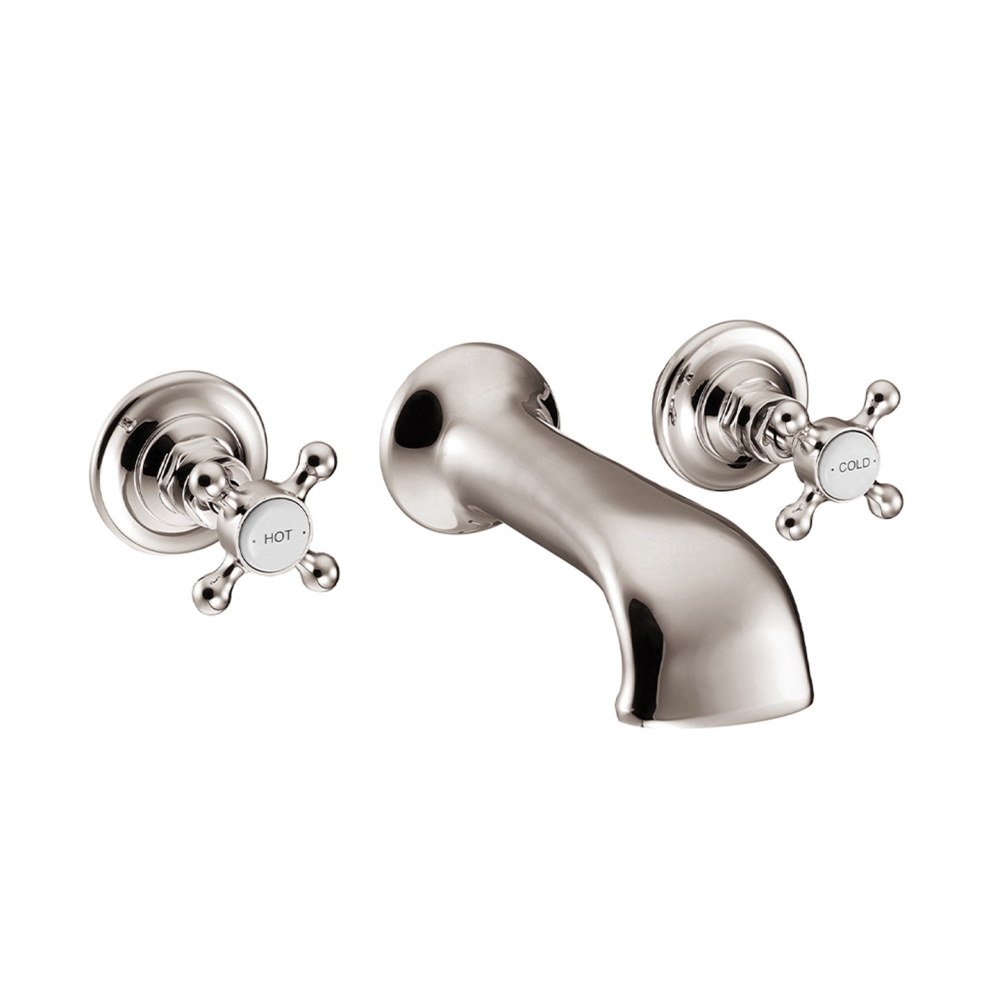 3 Hole Wall Mounted Bath Filler Nickel