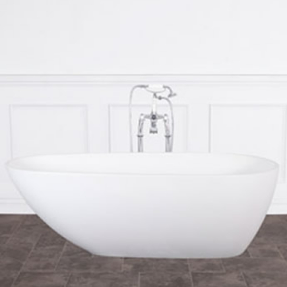 Pendine Fabricated White Marble Bath