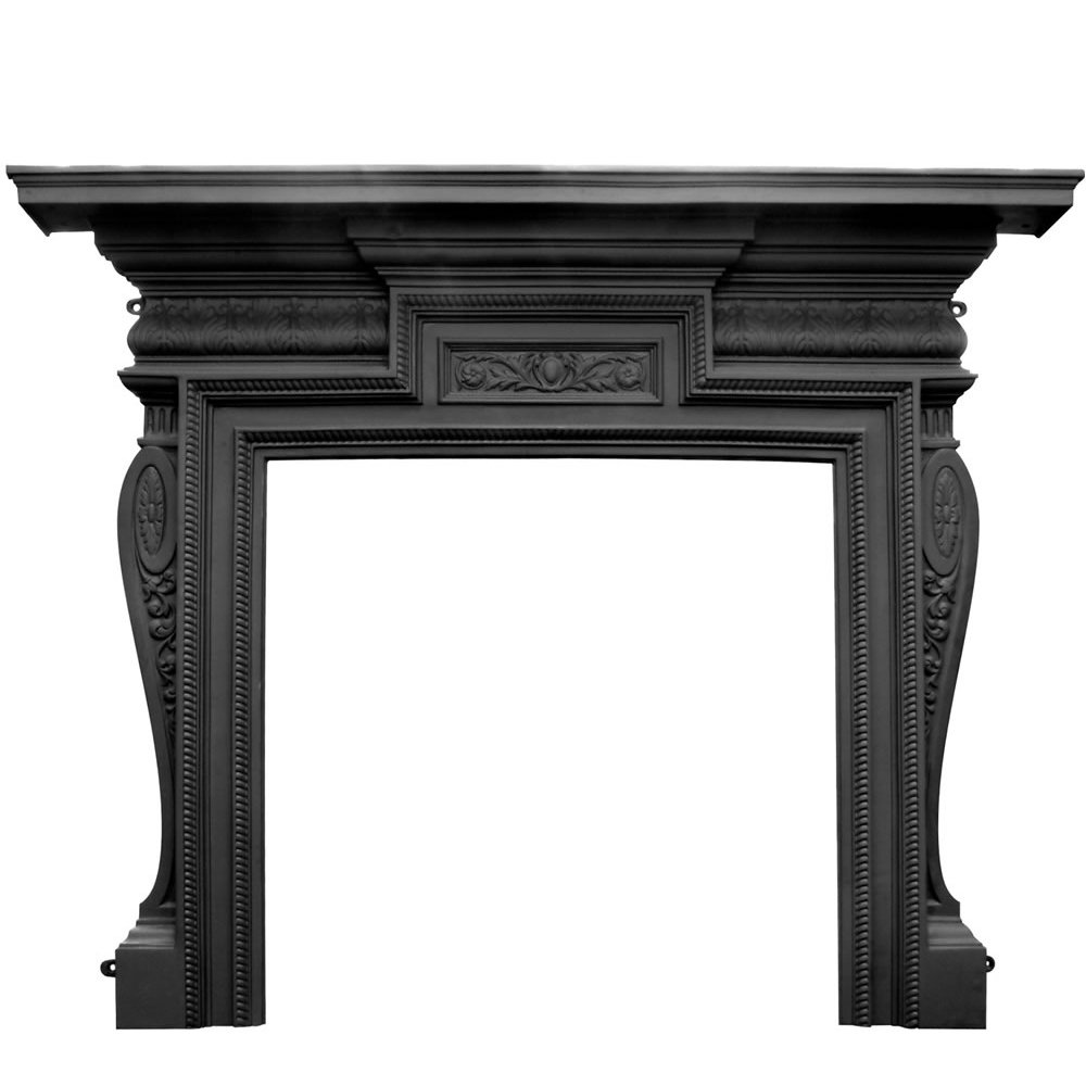 Knightsbridge Black Cast Iron Fireplace Surround