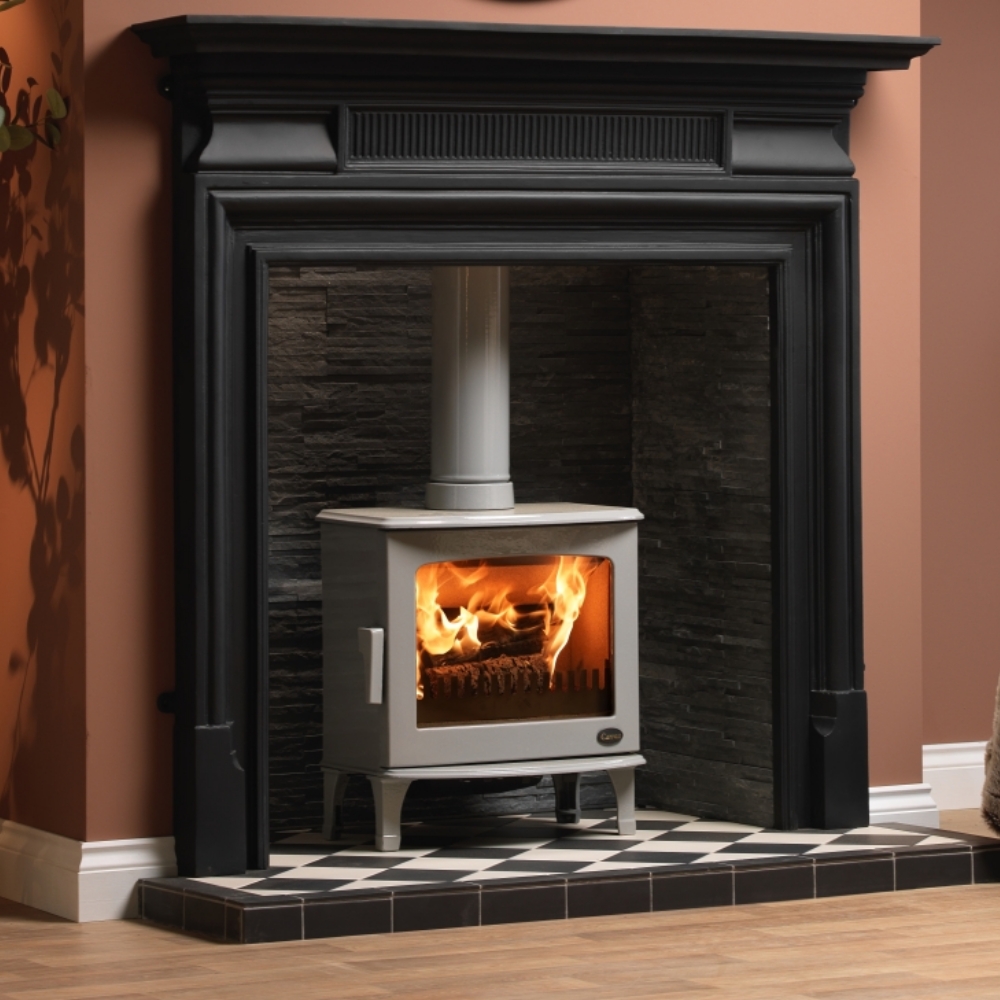 Ash Grey 5Kw Cast Iron Enamel Stove Mobile