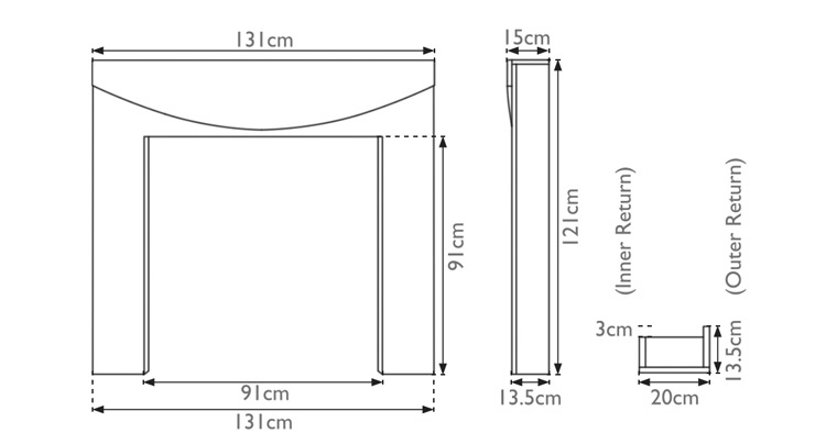 New Hampshire Fire Surround Measurements