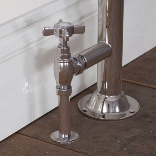 Towel Rail 15mm Inlet Manual Nickel Valve Set